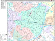 El Monte  Wall Map Premium Style